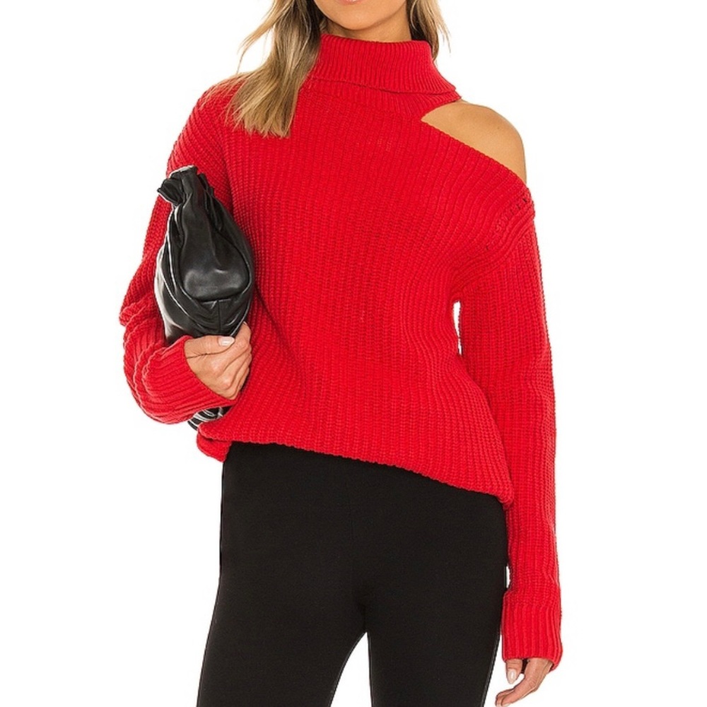 ASTR the label cold shoulder sweater